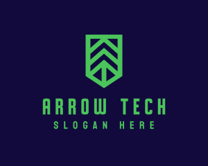 Arrow - Green Arrow Shield logo design