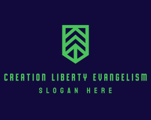 Green Arrow Shield logo design