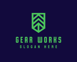 Green Arrow Shield logo design