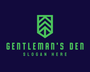 Green Arrow Shield logo design