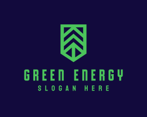 Green Arrow Shield logo design