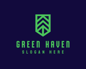 Green Arrow Shield logo design