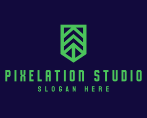 Green Arrow Shield logo design