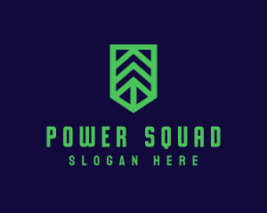 Squad - Green Arrow Shield logo design