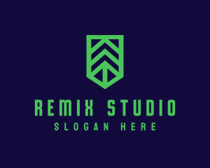 Green Arrow Shield logo design