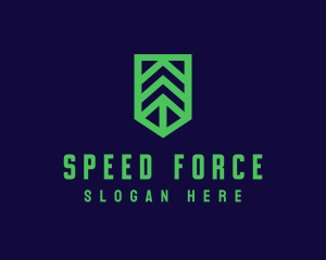 Green Arrow Shield logo design