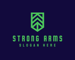 Green Arrow Shield logo design