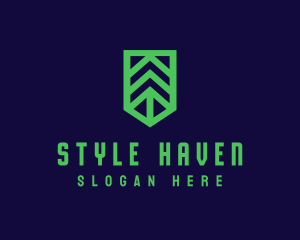 Green Arrow Shield logo design