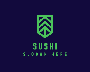 Green Arrow Shield logo design