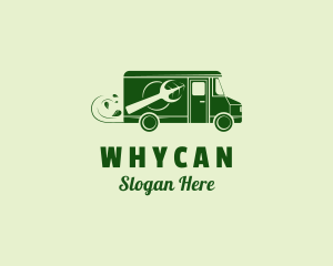 Truck - Green Food Delivery logo design