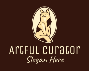 Happy Cat Portrait logo design