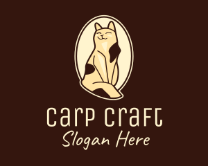 Happy Cat Portrait logo design