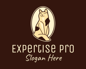 Happy Cat Portrait logo design