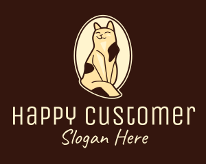 Happy Cat Portrait logo design