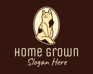 Domestic - Happy Cat Portrait logo design