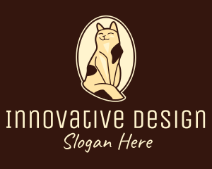 Happy Cat Portrait logo design