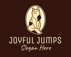 Happy Cat Portrait logo design