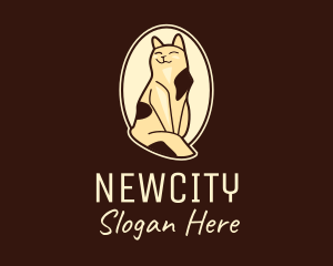 Happy Cat Portrait logo design