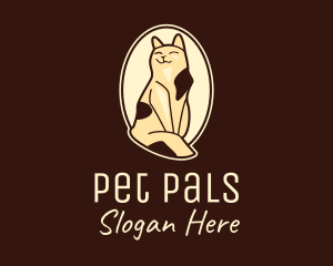 Happy Cat Portrait logo design