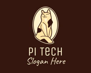 Happy Cat Portrait logo design