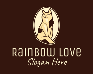 Happy Cat Portrait logo design