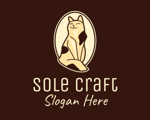 Happy Cat Portrait logo design