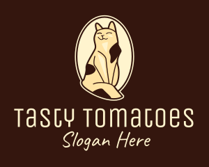 Happy Cat Portrait logo design