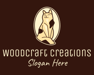 Happy Cat Portrait logo design