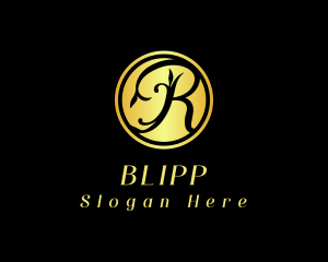 Vip - Classy Golden Letter R logo design