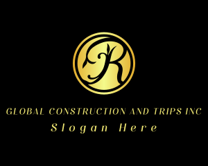 Royal - Classy Golden Letter R logo design