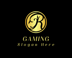 Royal - Classy Golden Letter R logo design