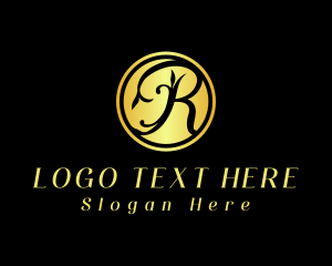 High Quality - Classy Golden Letter R logo design