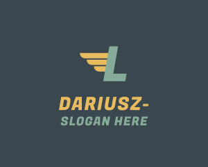Vehicle - Delivery Wings Lettermark logo design