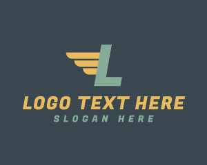 Courier - Delivery Wings Logistics logo design