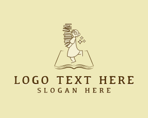 Smart - Smart Woman Librarian logo design