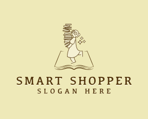 Smart Woman Librarian logo design