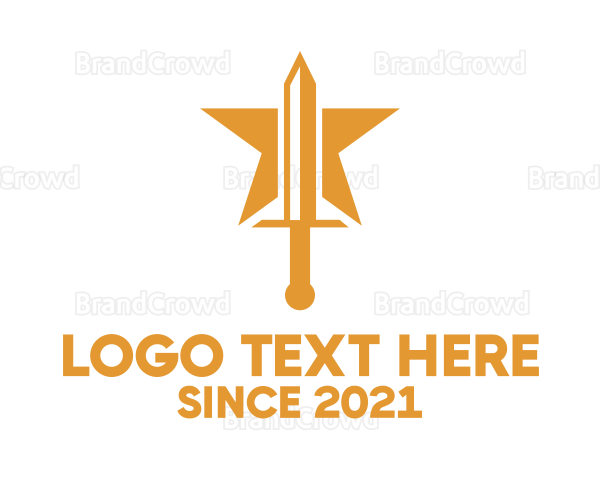 Gold Star Sword Logo