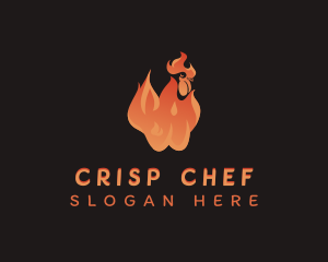 Fire Rooster Grill logo design