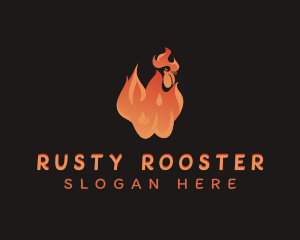 Fire Rooster Grill logo design