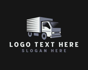 Distribution - Truck Courier Transportation logo design