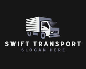 Truck Courier Transportation logo design