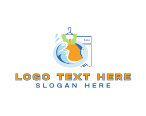 Clean - Clean Laundry Dress logo design