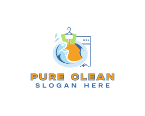 Clean Laundry Dress logo design