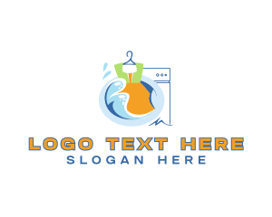 Detergent - Clean Laundry Dress logo design