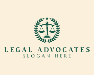 Attorney Justice Scale  logo design