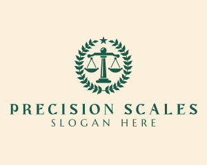 Attorney Justice Scale  logo design