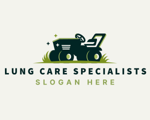 Lawn Mower Grass Cutter logo design