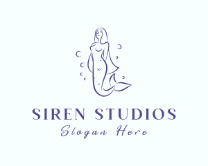 Siren - Mermaid Hair Beauty logo design