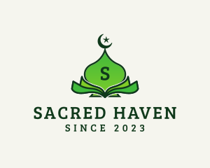 Moon Star Mosque Temple  logo design