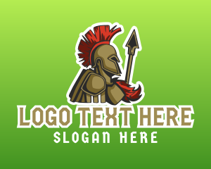 Character - Spartan Video Game logo design